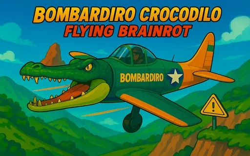Play Bombardiro Crocodilo Flying Brainrot Online Free - Brainrot Game