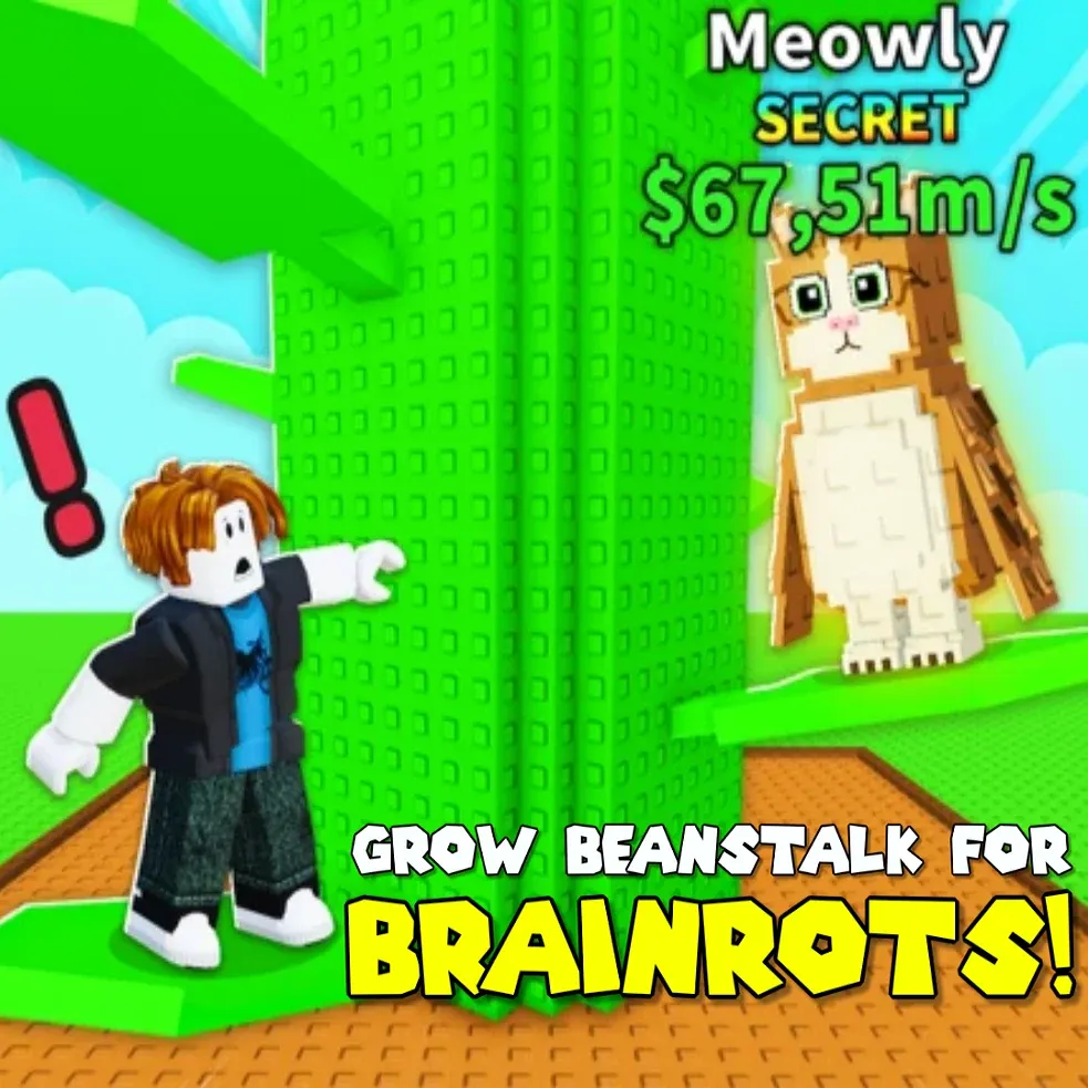 Play Grow Beanstalk for Brainrots Online Free - Brainrot Game