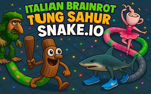 Play Italian Brainrot Tung Sahur Snake.io Online Free - Brainrot Game